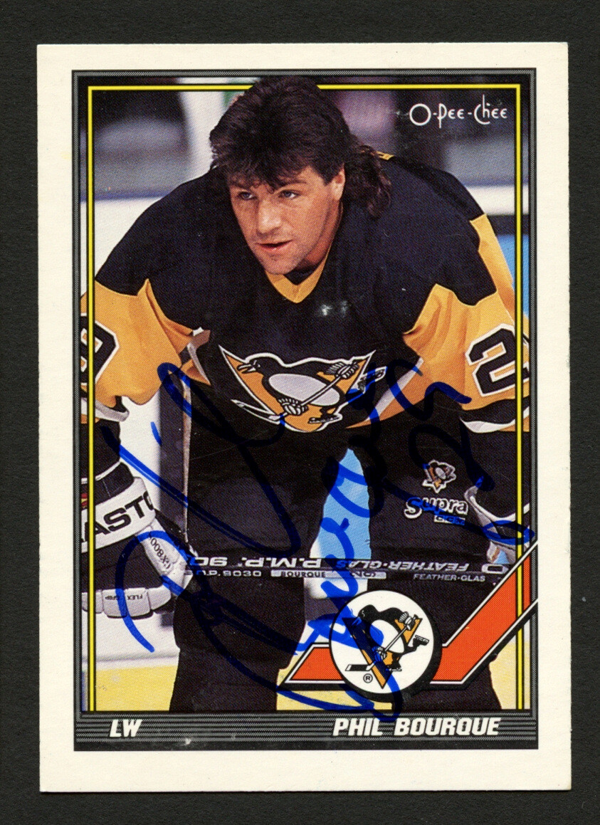 Phil Bourque #33 signed autograph auto 1991-1992 O-Pee-Chee Hockey Card