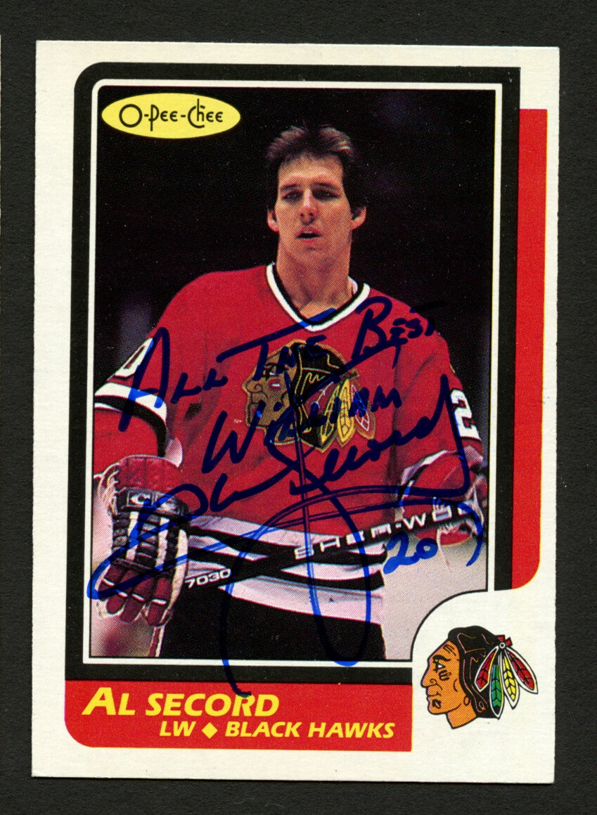 Al Secord #100 signed autograph auto 1986-1987 O-Pee-Chee Hockey Trading Card