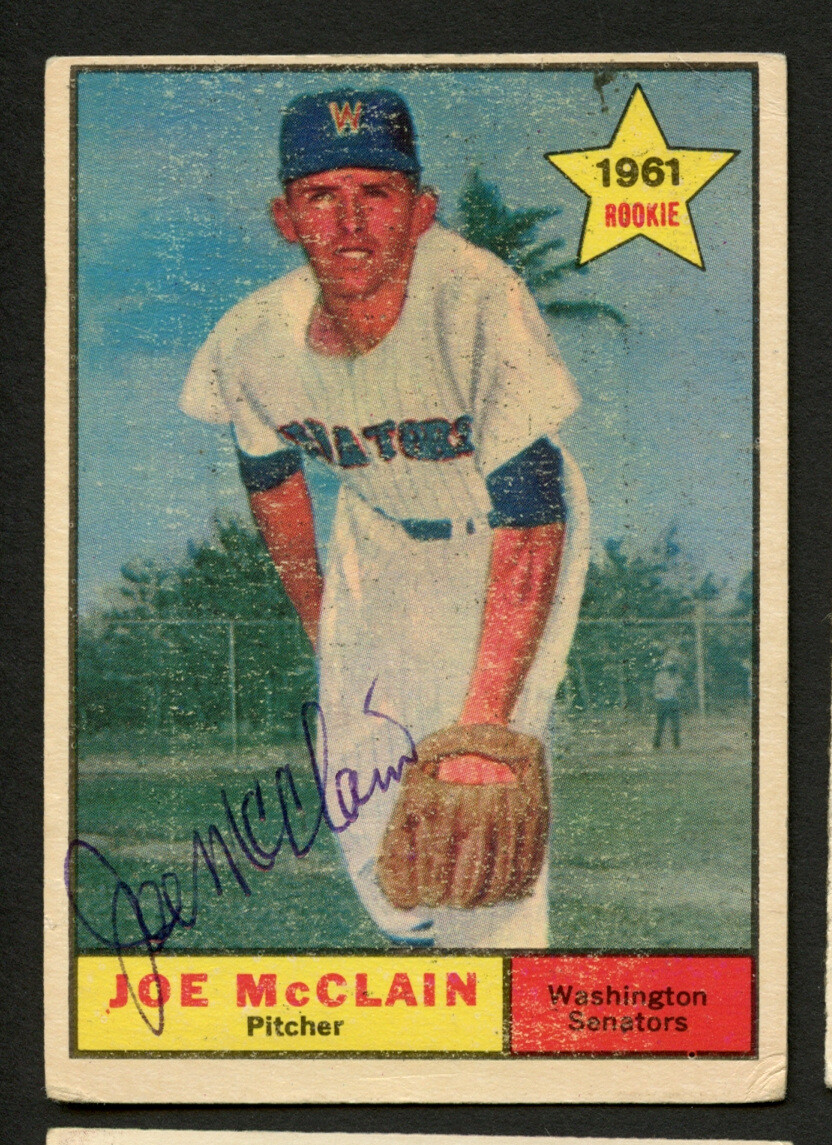 Joe McClain #488 signed autograph auto 1961 Topps Baseball Trading Card