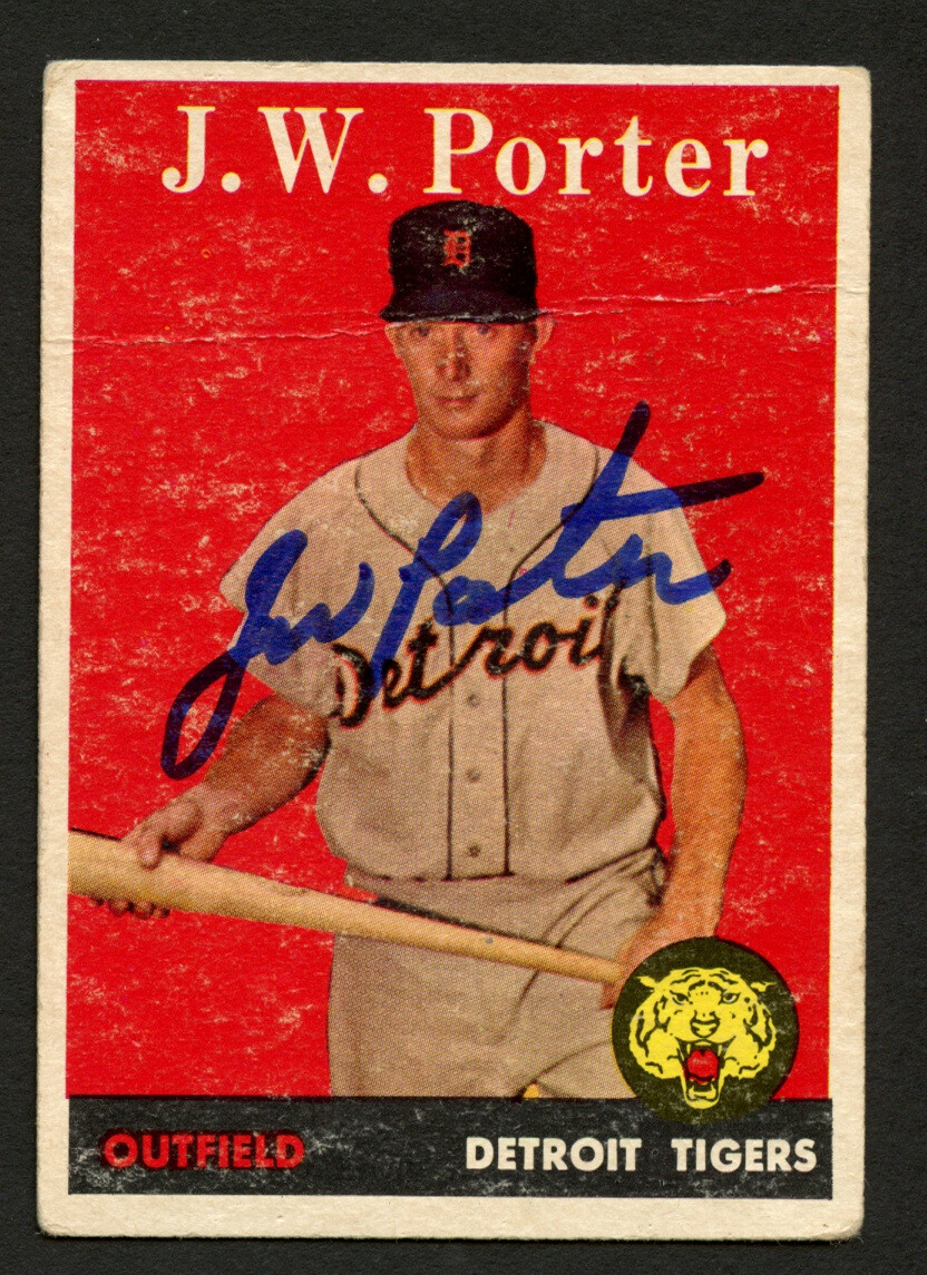 J.W.Porter #32 signed autograph auto 1958 Topps Baseball Trading Card