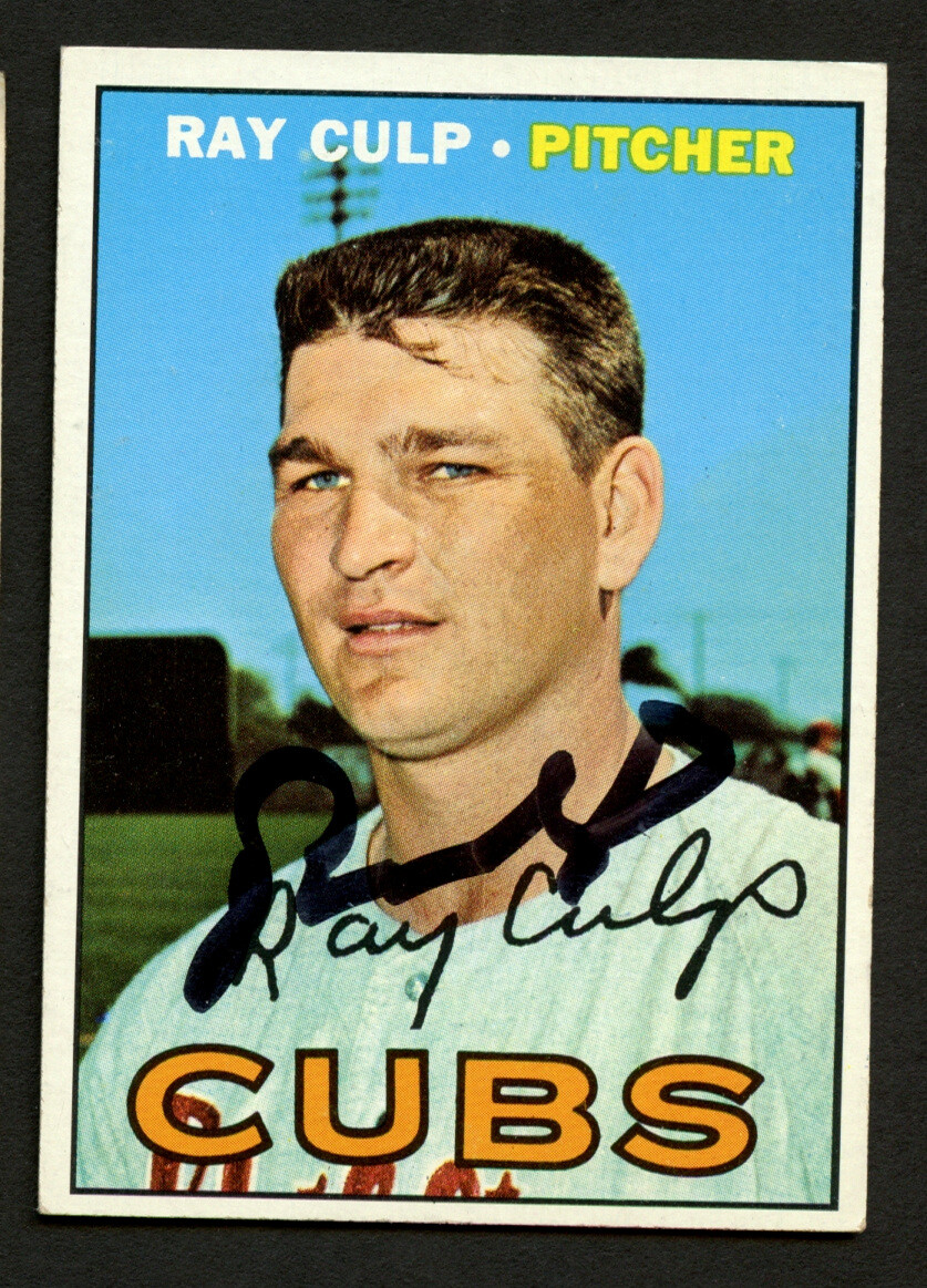 Ray Culp #168 signed autograph auto 1967 Topps Baseball Trading Card