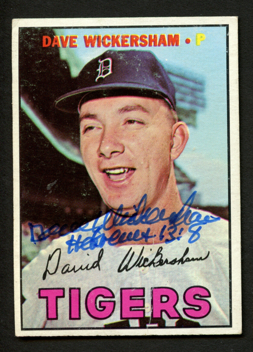 Dave Wickersham #112 signed autograph auto 1967 Topps Baseball Trading Card