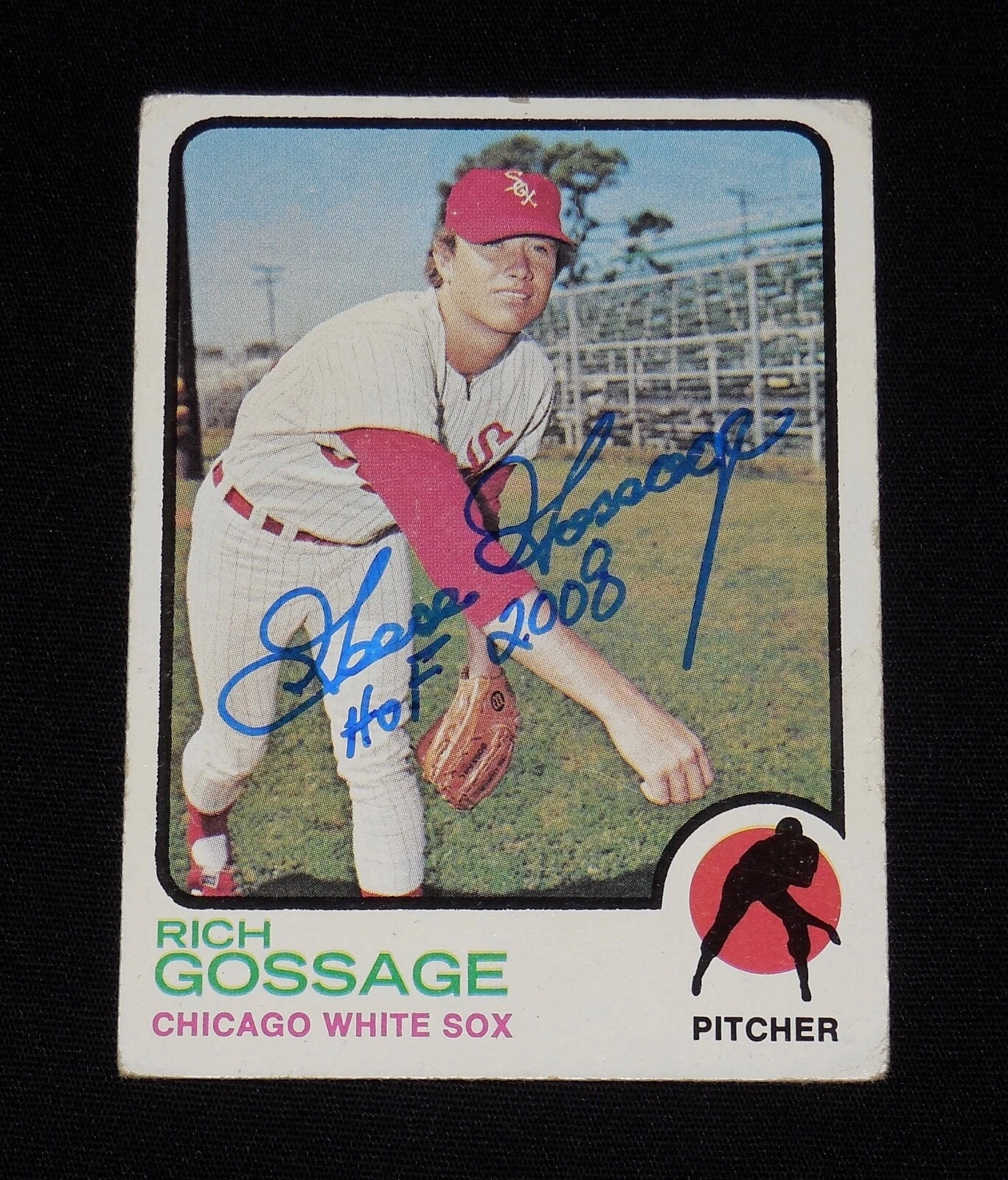 GOOSE GOSSAGE 1973 TOPPS AUTOGRAPHED BASEBALL ROOKIE CARD (NEW YORK YANKEES)