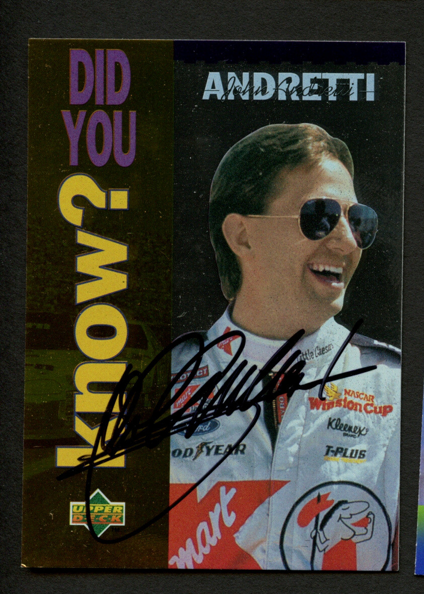 John Andretti #174 signed autograph auto 1995 Upper Deck  NASCAR Trading Card