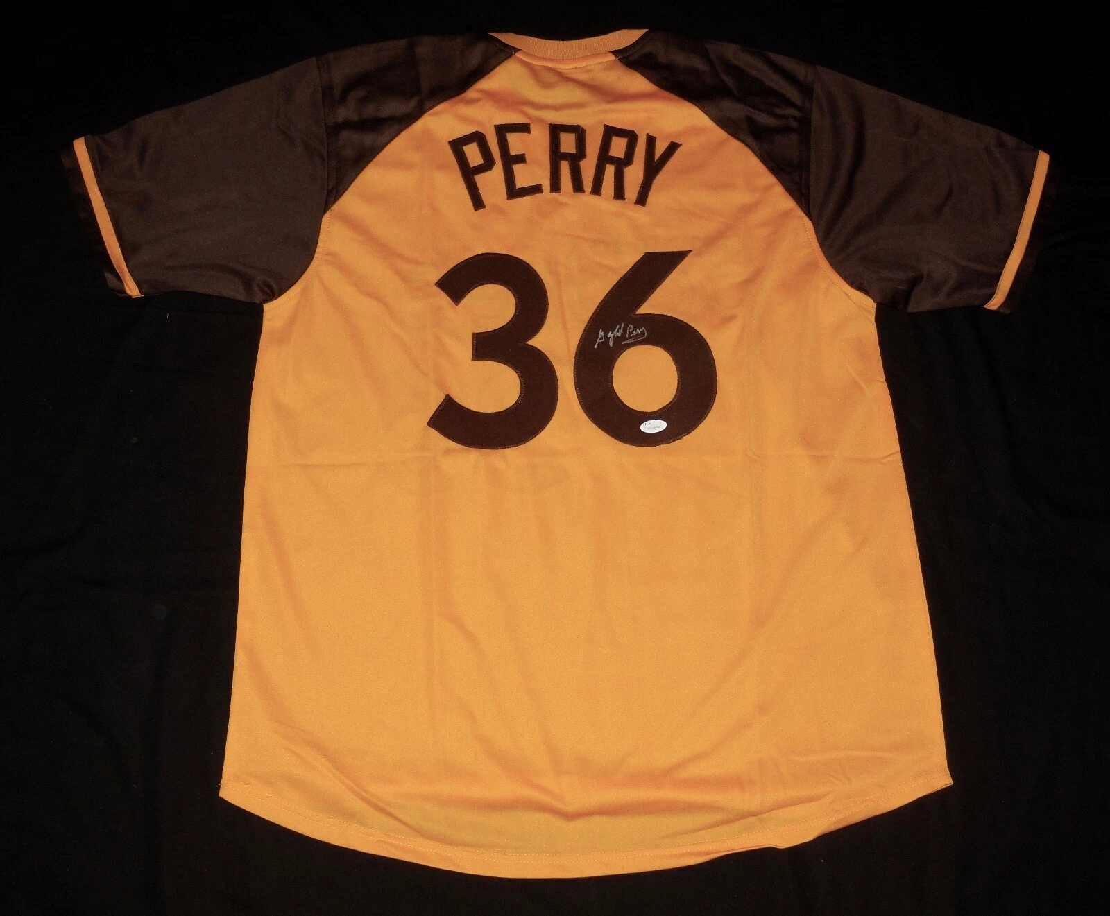 GAYLORD PERRY AUTOGRAPHED CUSTOM JERSEY (SAN DIEGO PADRES) - JSA COA!