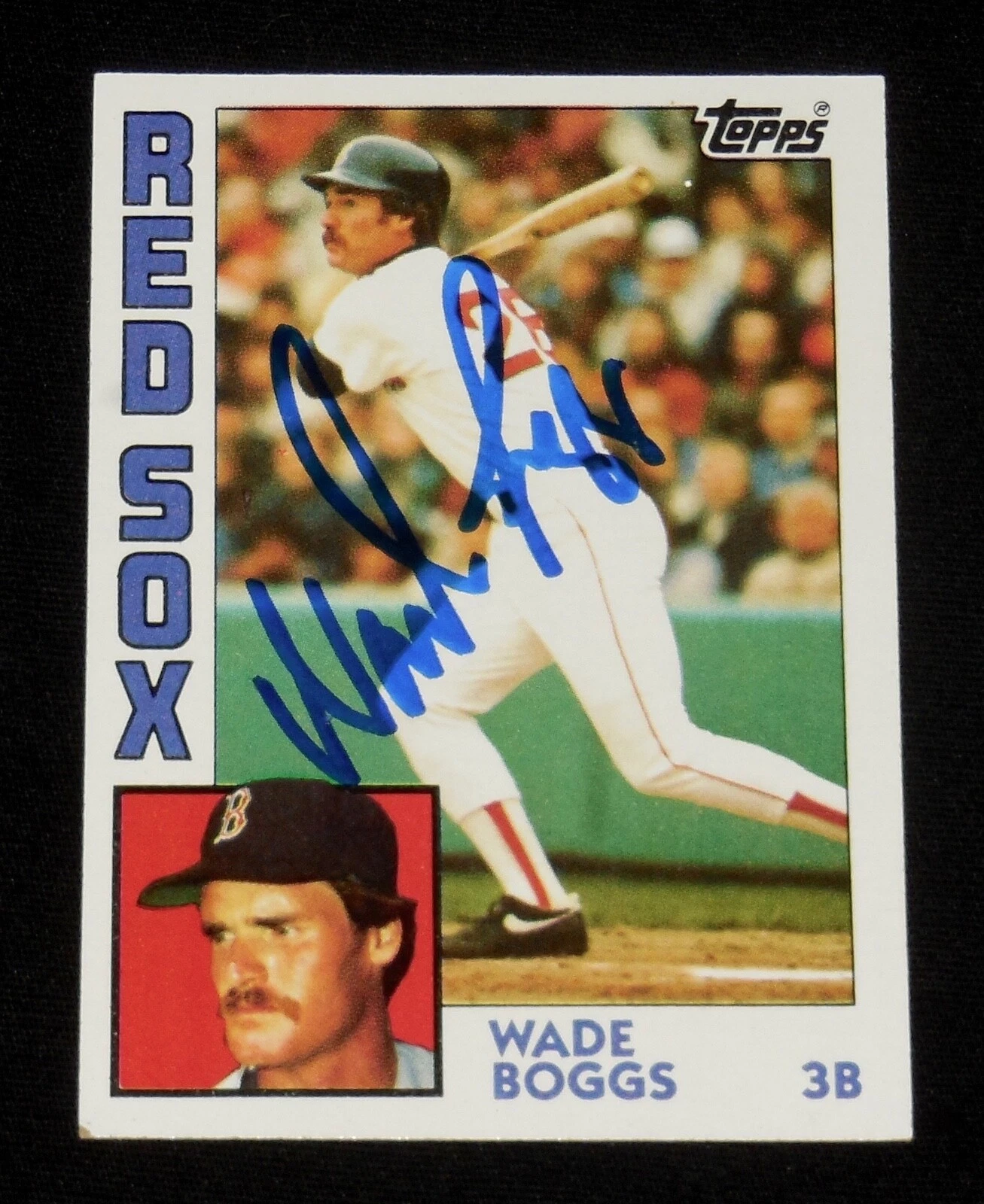 WADE BOGGS AUTOGRAPHED 1984 TOPPS 2ND YEAR BASEBALL CARD (BOSTON RED SOX)