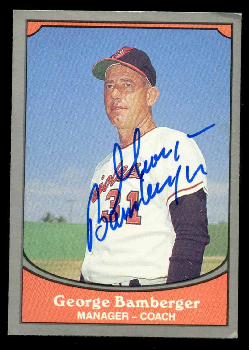 George Bamberger #11 signed autograph auto 1990 Pacific Legends Baseball Card