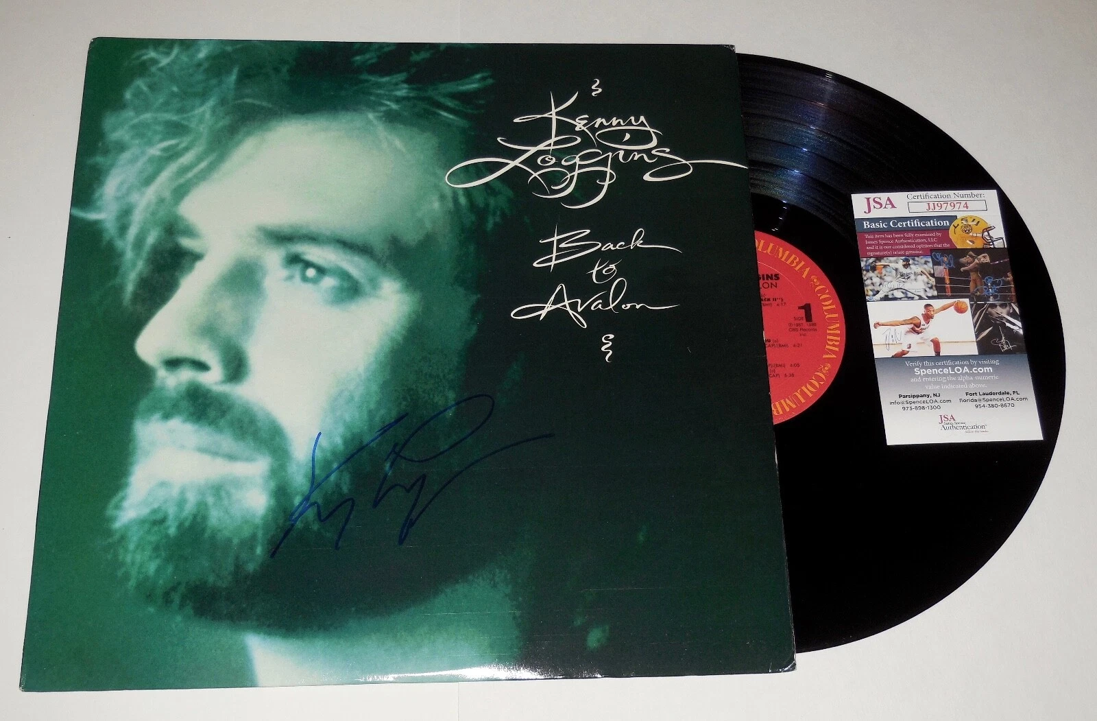 KENNY LOGGINS AUTOGRAPHED ALBUM (BACK TO AVALON) - JSA COA!