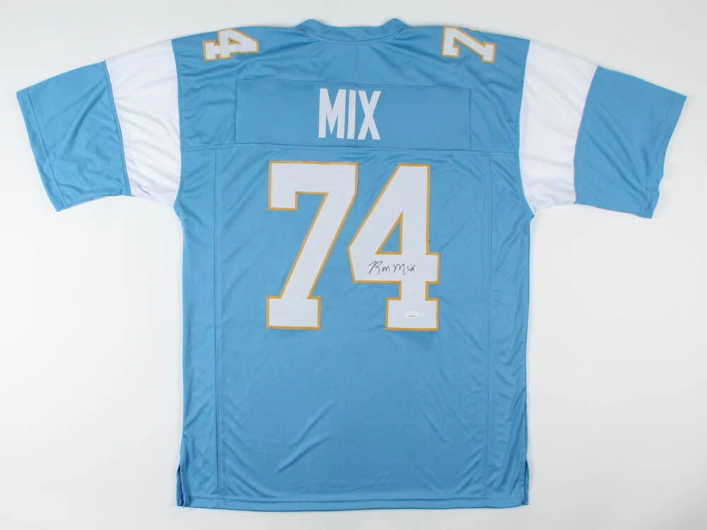 RON MIX AUTOGRAPHED CUSTOM JERSEY (SAN DIEGO CHARGERS) - JSA COA!