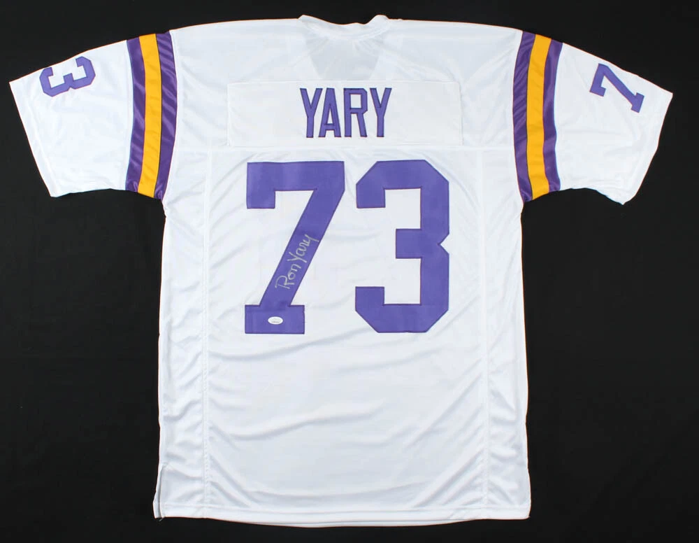 RON YARY AUTOGRAPHED CUSTOM JERSEY (MINNESOTA VIKINGS) - JSA COA!