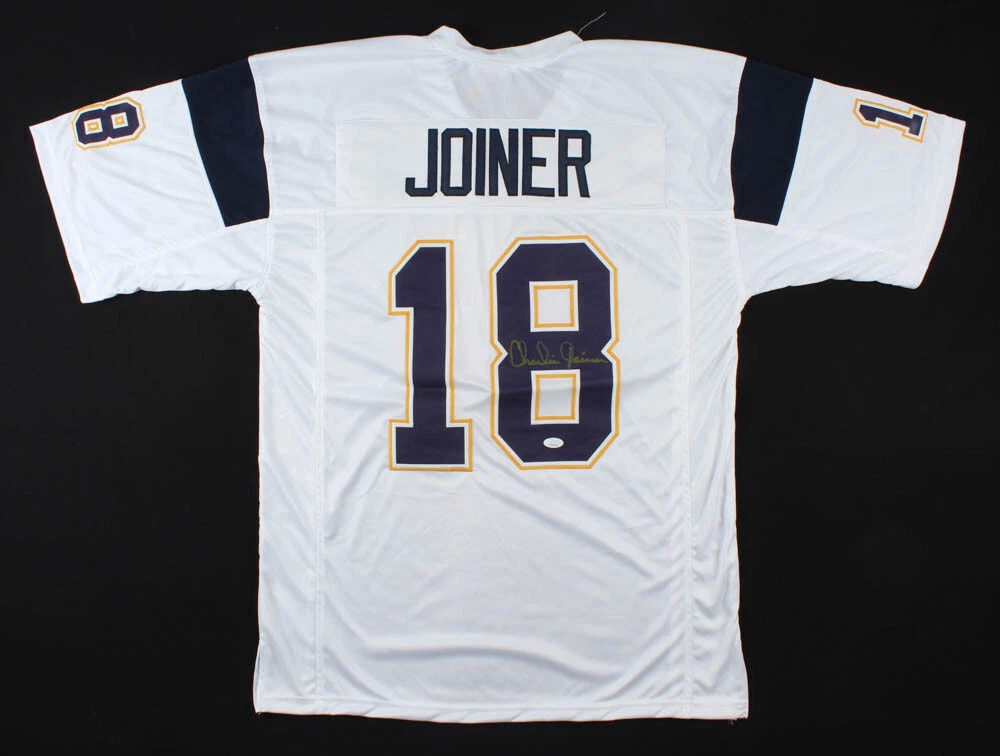 CHARLIE JOINER AUTOGRAPHED CUSTOM JERSEY (SAN DIEGO CHARGERS) - JSA COA!
