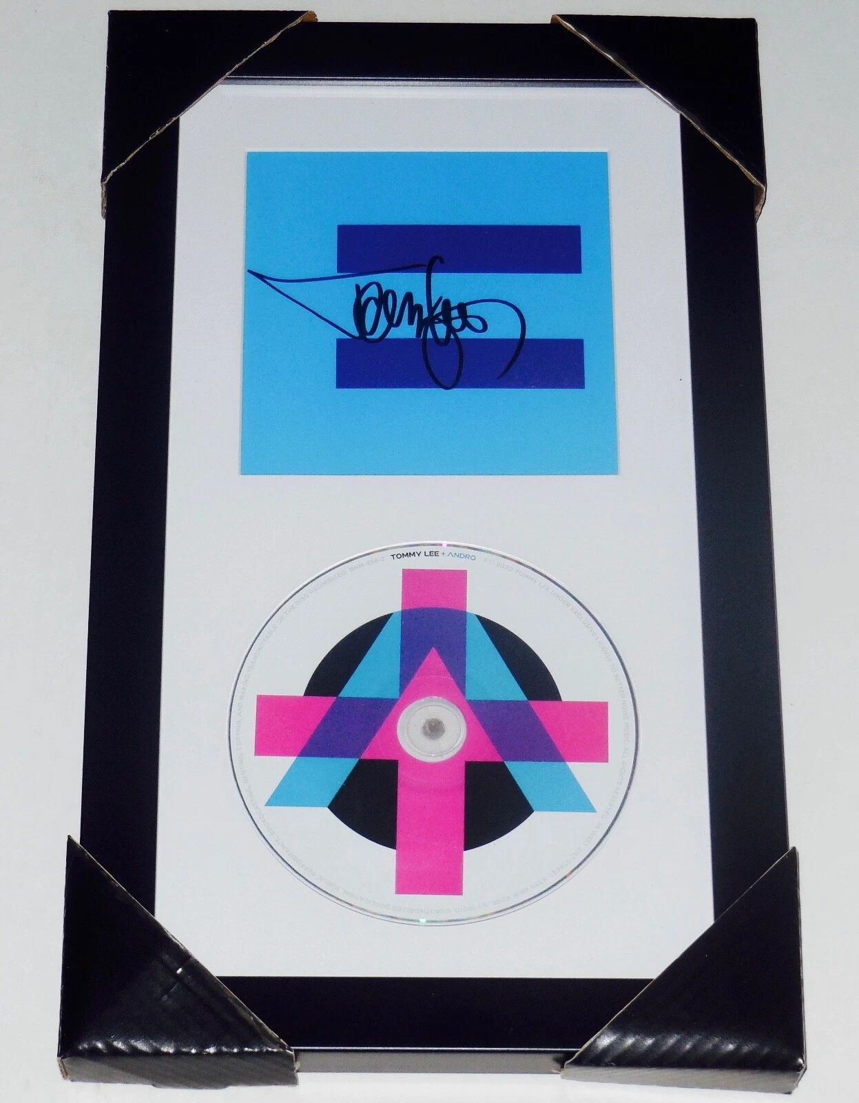 TOMMY LEE AUTOGRAPHED ANDRO COVER (FRAMED & MATTED) - W/ COA! - MOTLEY CRUE!