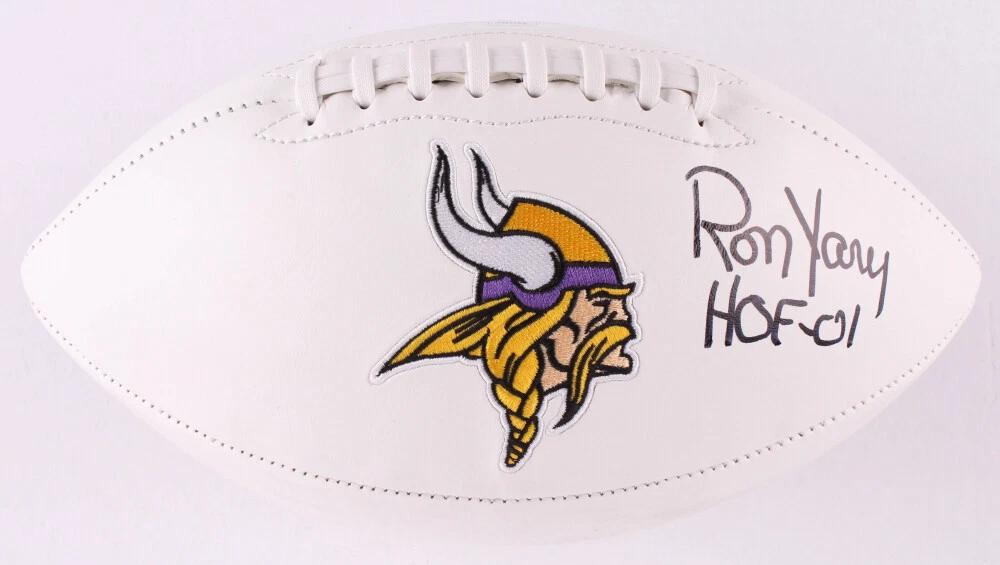RON YARY AUTOGRAPHED FOOTBALL (MINNESOTA VIKINGS) - JSA COA!
