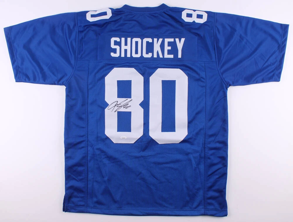 JEREMY SHOCKEY AUTOGRAPHED CUSTOM JERSEY (NEW YORK GIANTS) - JSA COA!