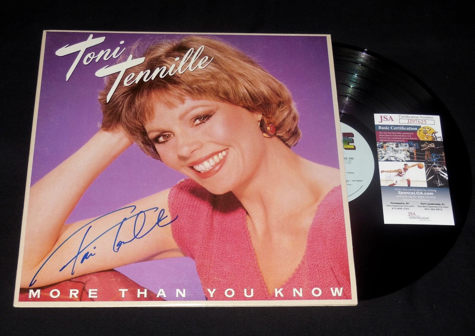 TONI TENNILLE AUTOGRAPHED RECORD ALBUM (MORE THAN YOU KNOW) - JSA COA!