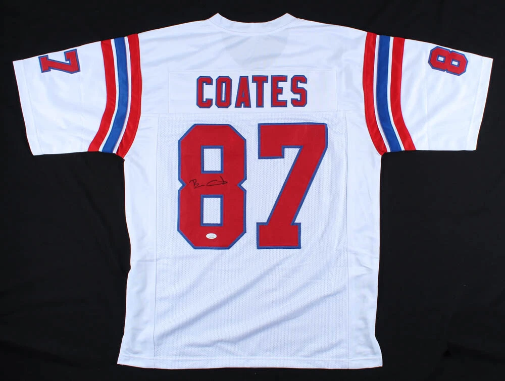 BEN COATES AUTOGRAPHED CUSTOM JERSEY (NEW ENGLAND PATRIOTS) - JSA COA!