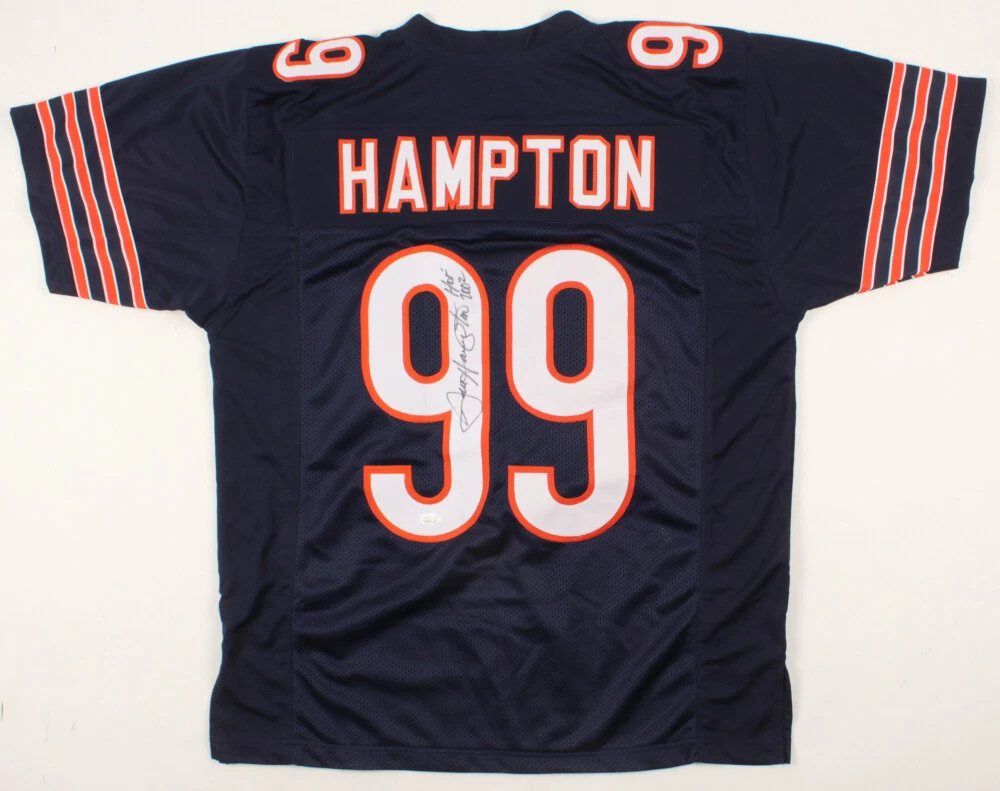 DAN HAMPTON AUTOGRAPHED CUSTOM JERSEY (CHICAGO BEARS) - JSA COA!