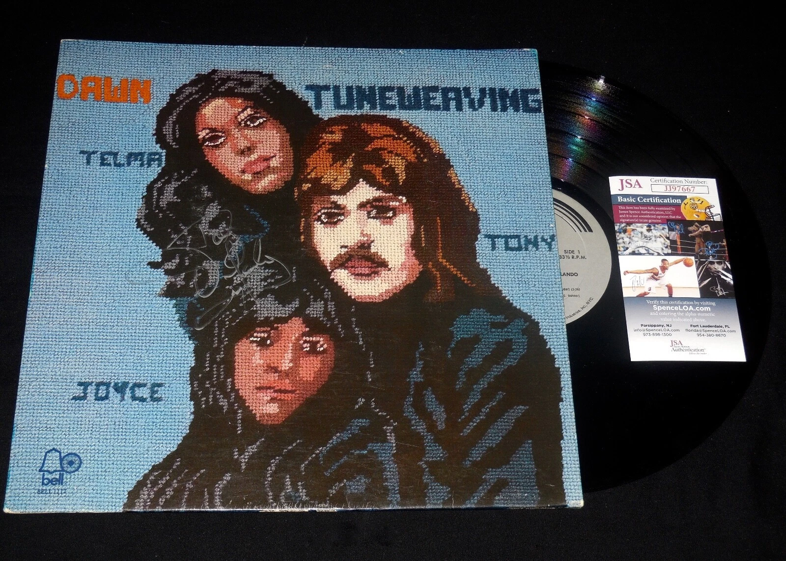 TONY ORLANDO AUTOGRAPHED VINYL RECORD ALBUM (TUNEWEAVING) - JSA COA!