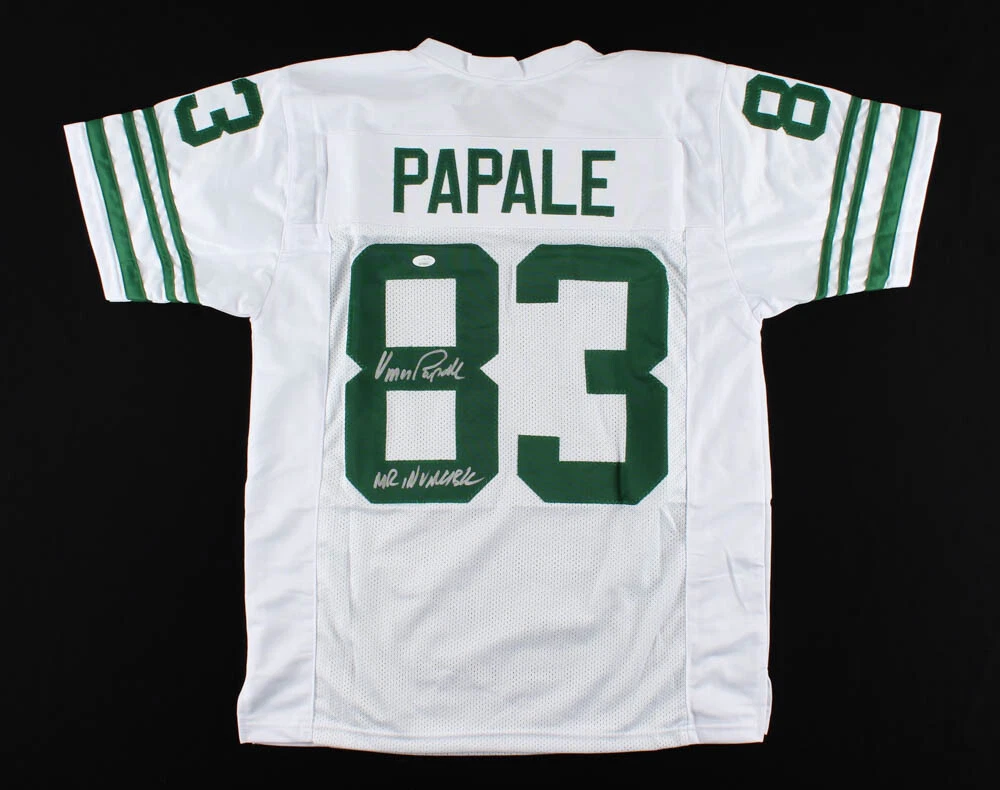 VINCE PAPALE AUTOGRAPHED CUSTOM JERSEY (PHILADELPHIA EAGLES) - JSA COA!