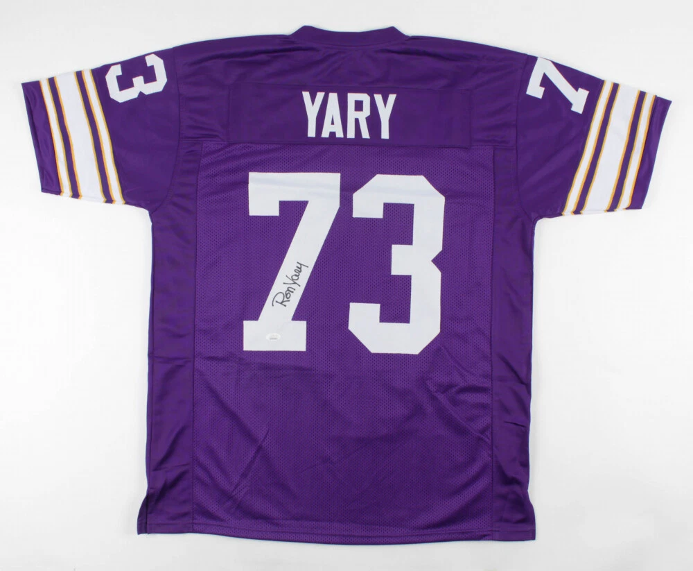 RON YARY AUTOGRAPHED CUSTOM JERSEY (MINNESOTA VIKINGS) - JSA COA!