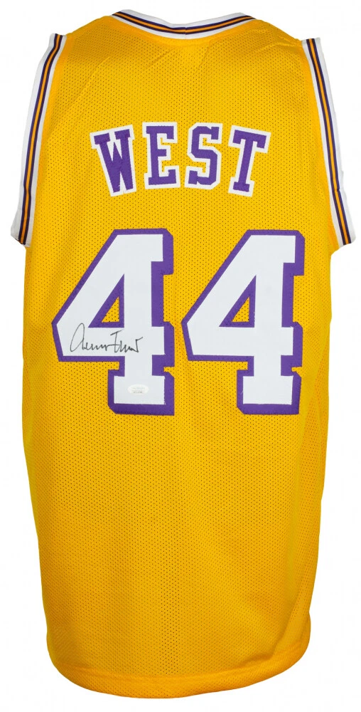 JERRY WEST AUTOGRAPHED CUSTOM JERSEY (LOS ANGELES LAKERS) - JSA COA!