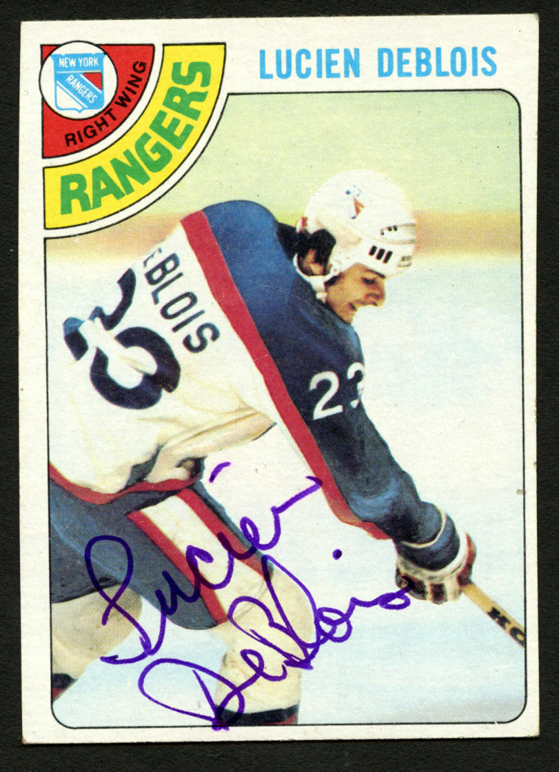 Lucien DeBlois #136 signed autograph auto 1978-79 Topps Hockey Trading Card