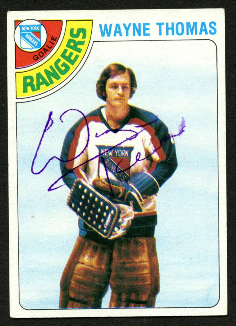 Wayne Thomas #166 signed autograph auto 1978-79 Topps Hockey Trading Card