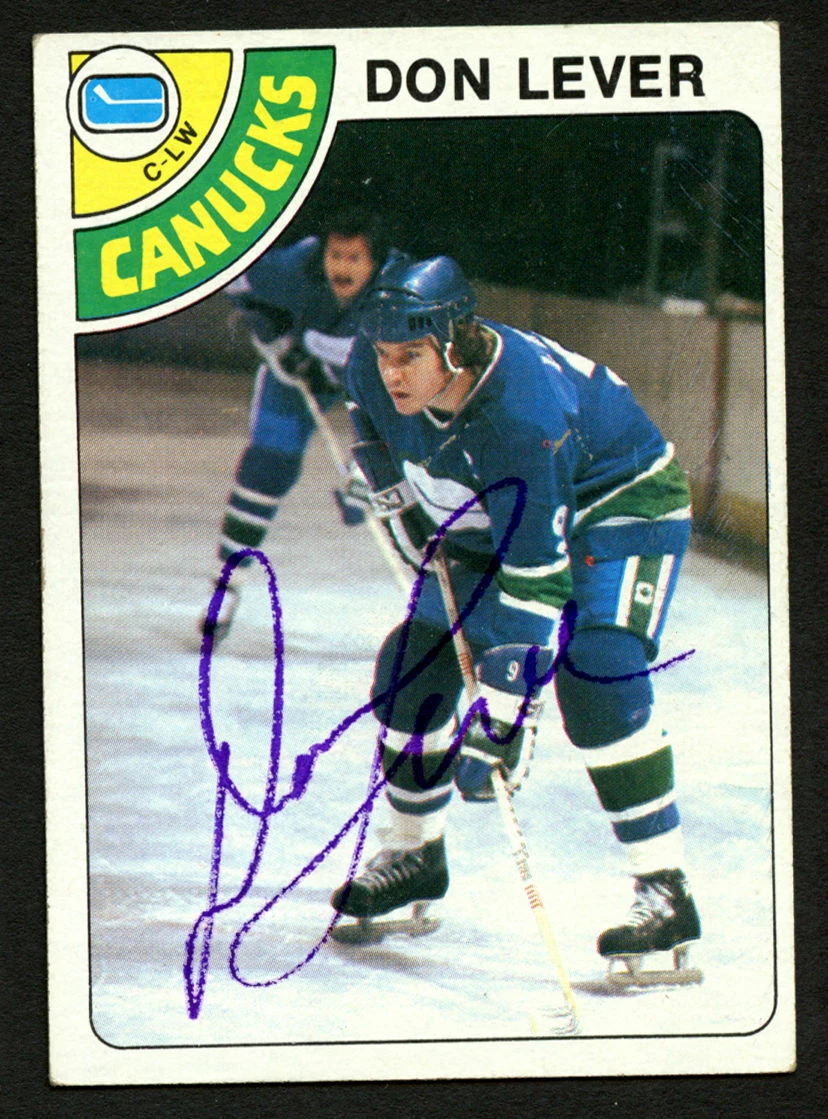 Don Lever #86 signed autograph auto 1978-79 Topps Hockey Trading Card