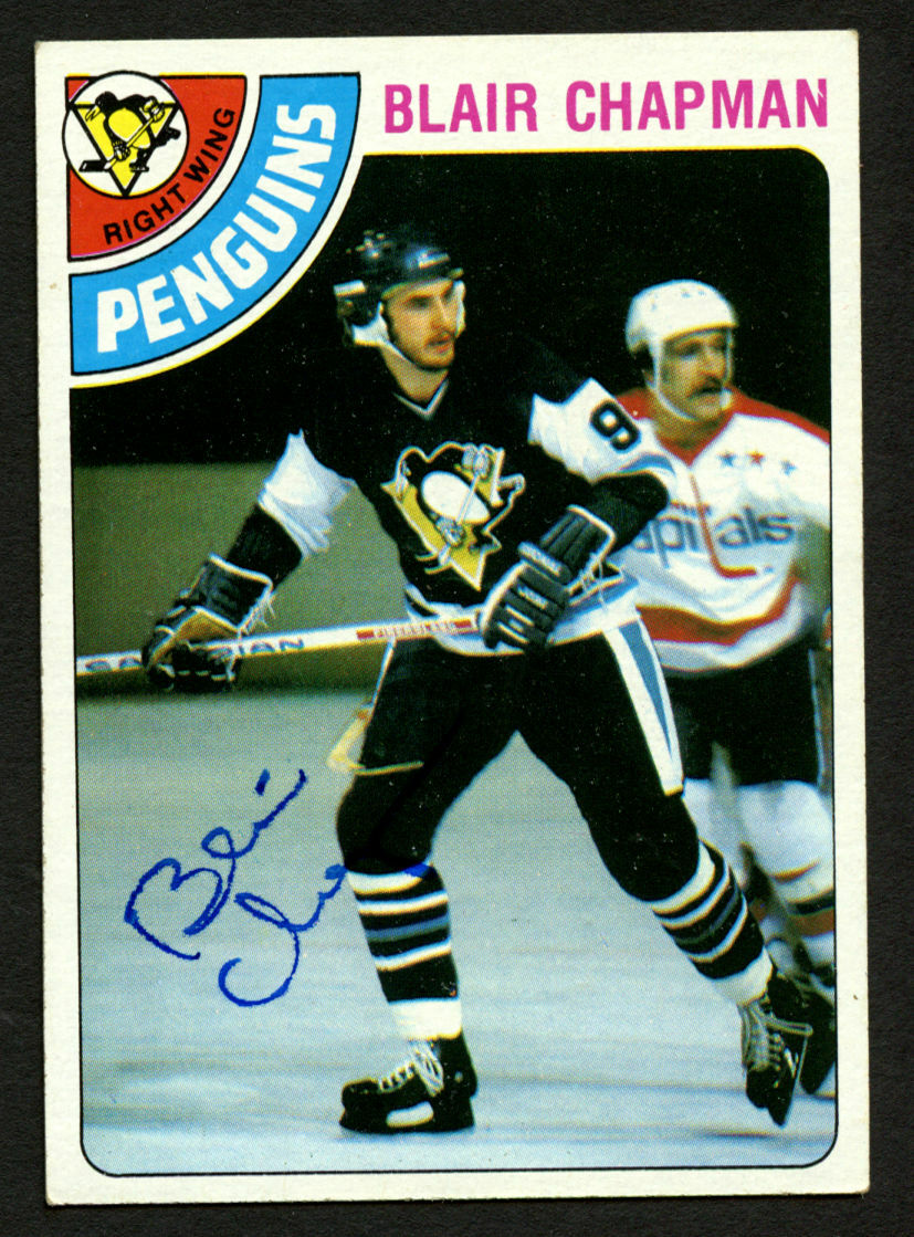Blair Chapman #33 signed autograph auto 1978-79 Topps Hockey Trading Card