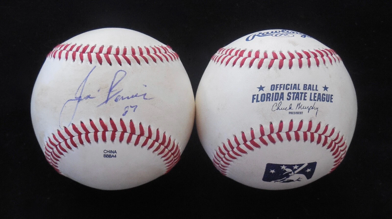 JOSE BERRIOS AUTOGRAPHED GAME USED FSL BASEBALL (TWINS) W/ COA!