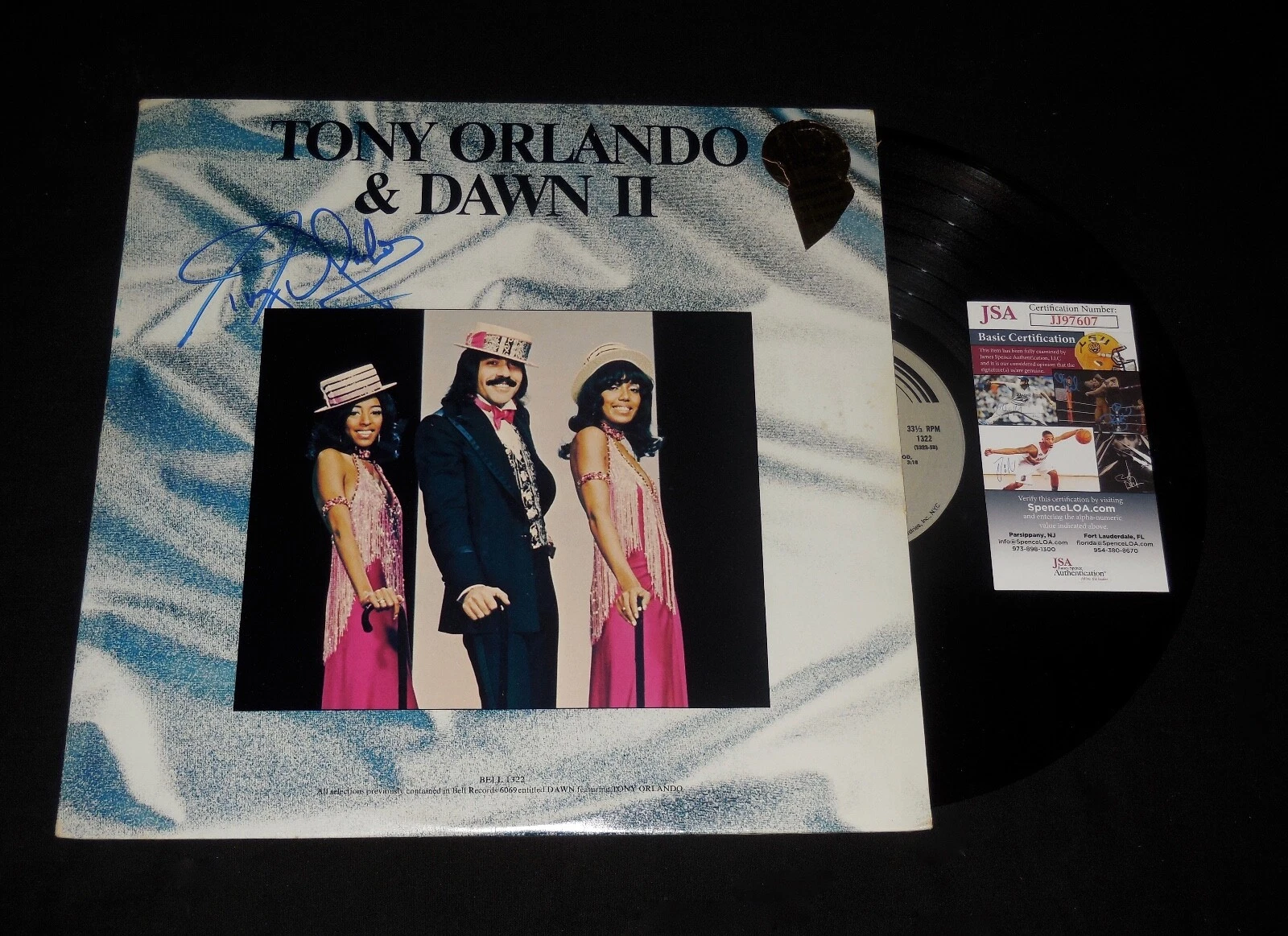 TONY ORLANDO AUTOGRAPHED VINYL RECORD ALBUM (TONY ORLANDO & DAWN II) - JSA COA!