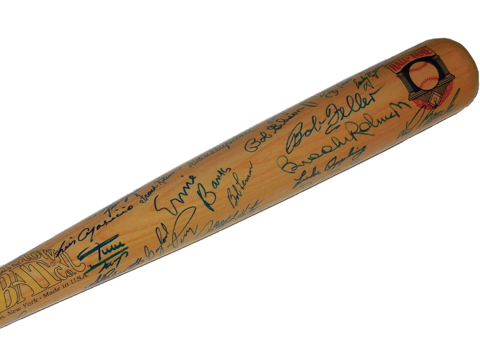 HALL OF FAME SIGNED BAT (50 AUTOS) JSA! - Mantle, Williams, Aaron, Mays, Koufax,