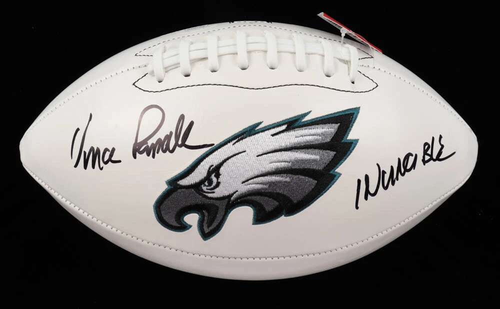 VINCE PAPALE AUTOGRAPHED FOOTBALL (PHILADELPHIA EAGLES / INVINCIBLE) - JSA COA!