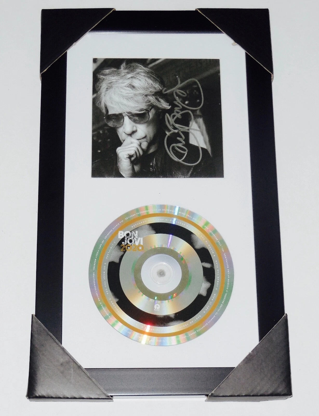 JON BON JOVI AUTOGRAPHED 2020 CD COVER (FRAMED & MATTED) - W/ COA!