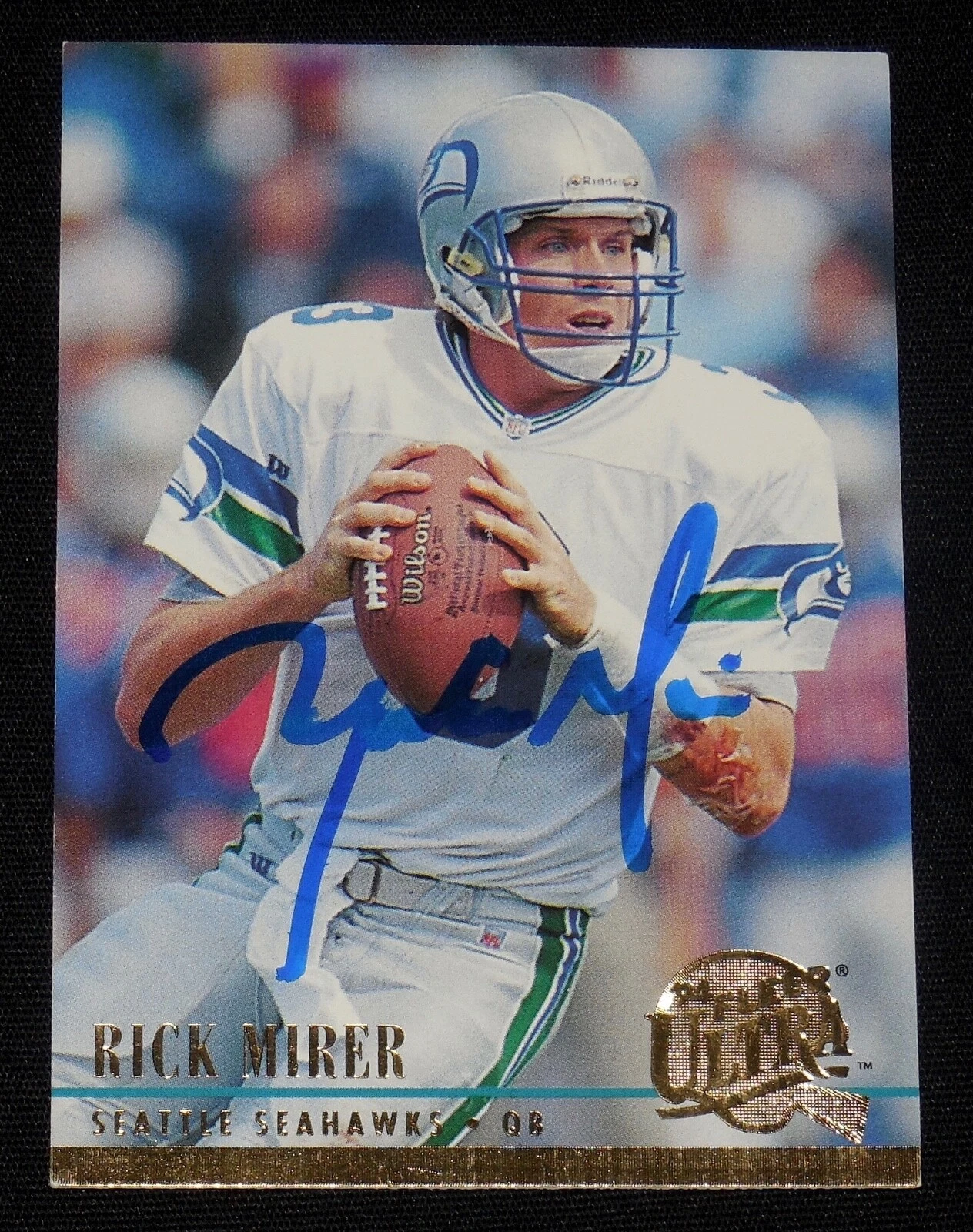 RICK MIRER AUTOGRAPHED 1994 FLEER ULTRA FOOTBALL CARD (SEATTLE SEAHAWKS)