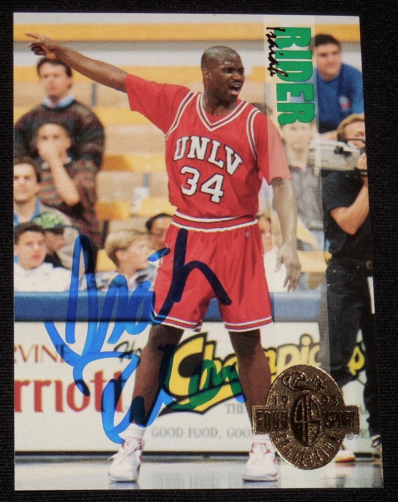 ISAIAH RIDER 1993 CLASSIC FOUR SPORT AUTOGRAPHED ROOKIE BASKETBALL CARD (WOLVES)