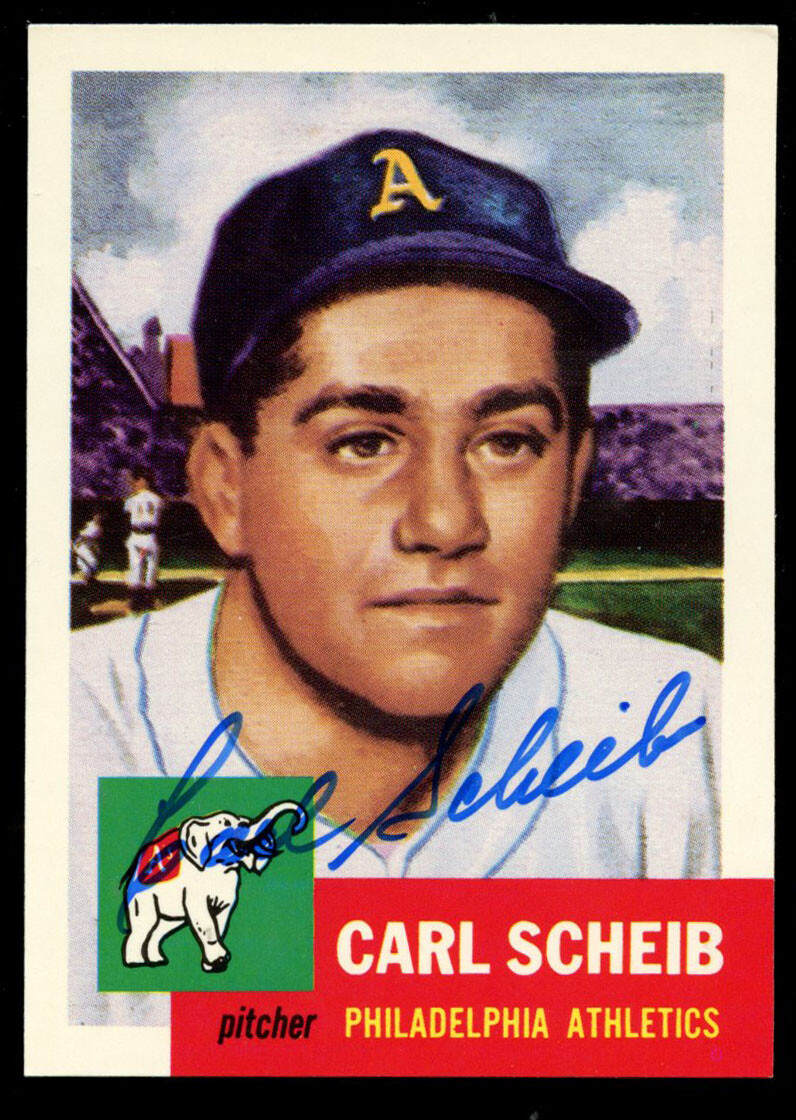 Carl Scheib #57 signed autograph auto 1991 Topps 1953 Archives Baseball Card