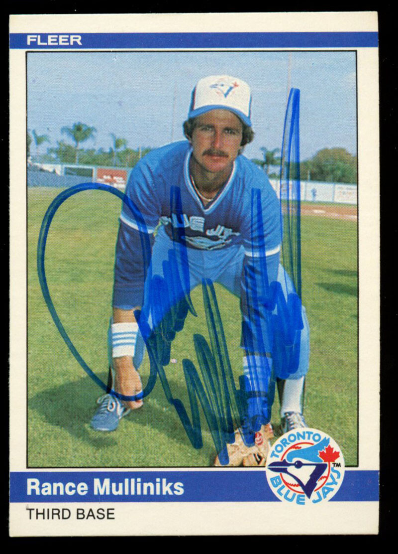 Rance Mulliniks #165 signed autograph auto 1984 Fleer Baseball Trading Card