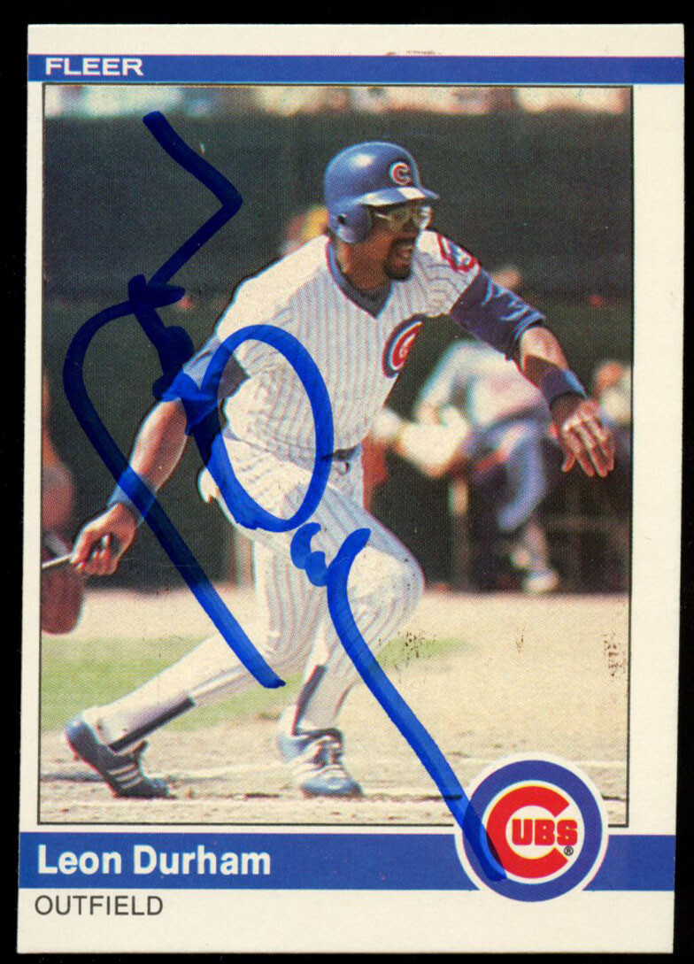 Leon Durham #492 signed autograph auto 1984 Fleer Baseball Trading Card