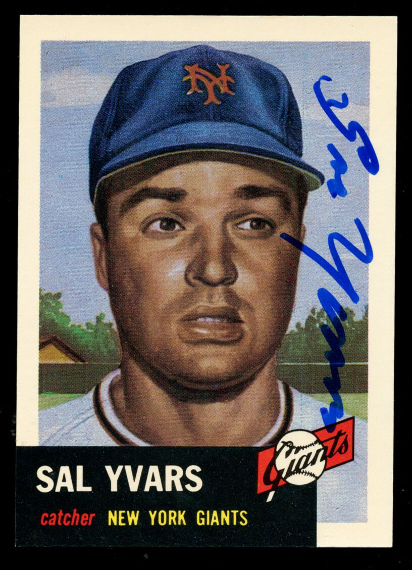 Sal Yvars #11 signed autograph auto 1991 Topps 1953 Archives Baseball Card