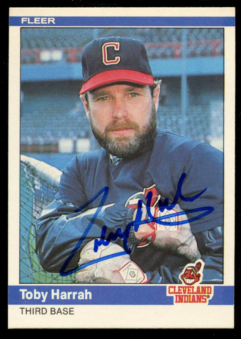 Toby Harrah #544 signed autograph auto 1984 Fleer Baseball Trading Card