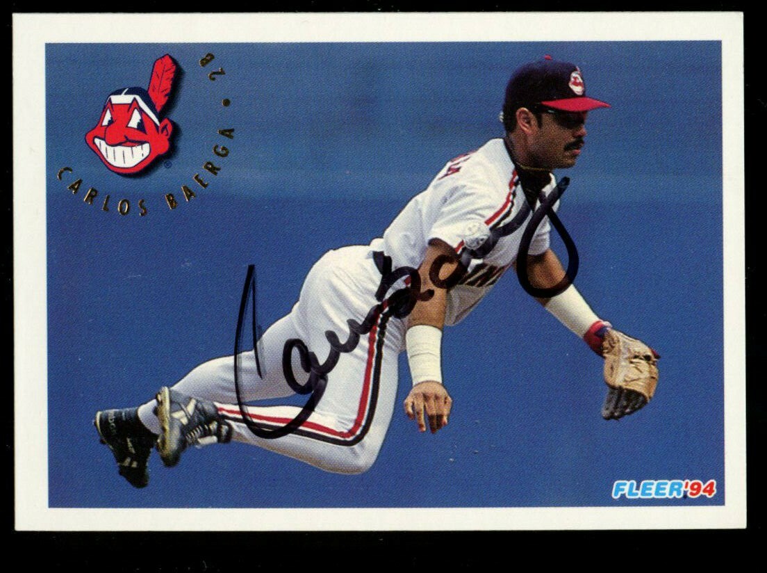 Carlos Baerga #99 signed autograph auto 1994 Fleer Baseball Trading Card