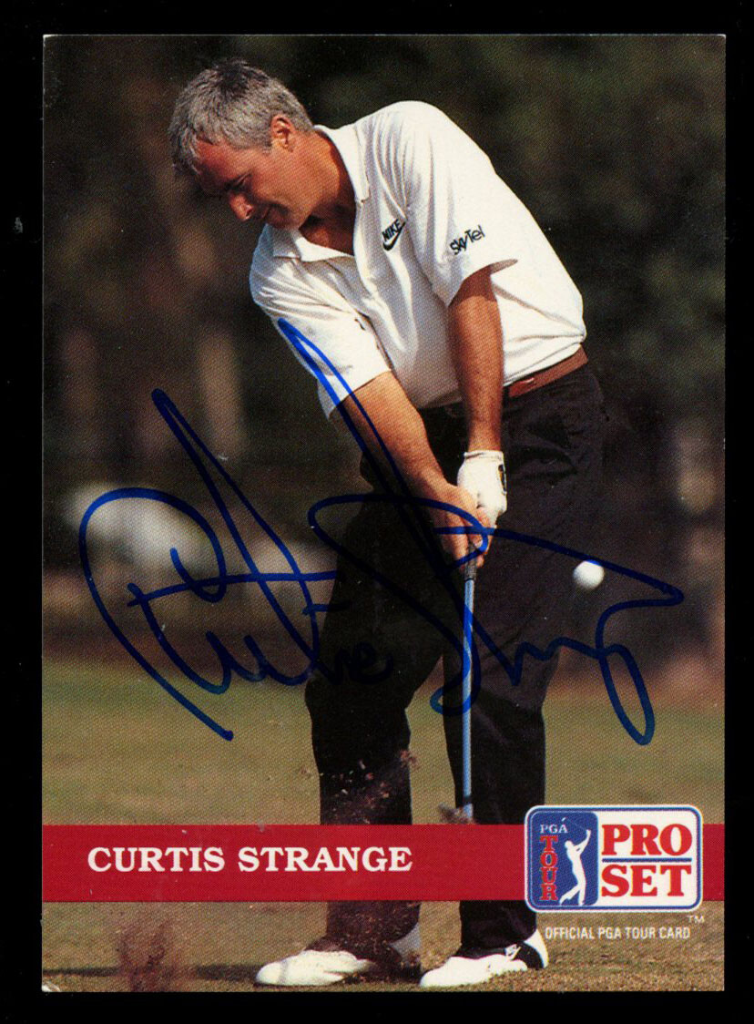 Curtis Strange #45 signed autograph auto 1992 Pro Set Golf Trading Card