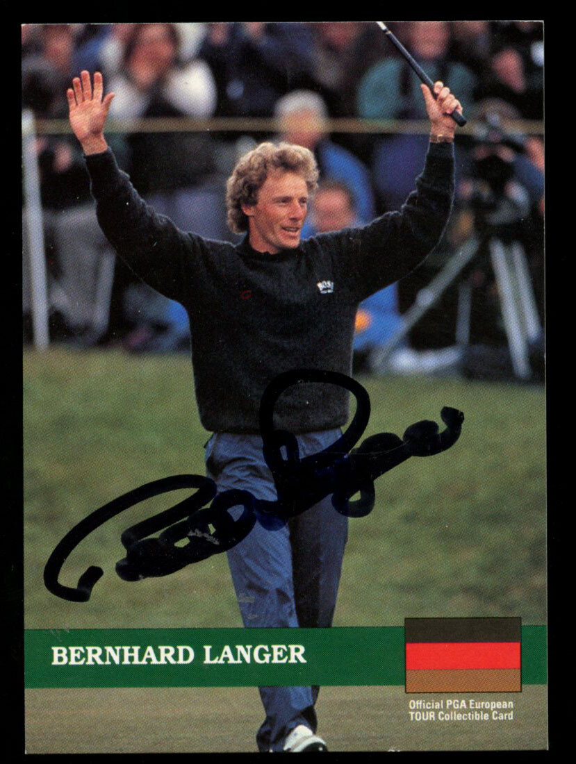 Bernhard Langer #E11 signed autograph auto 1992 Pro Set Golf Trading Card