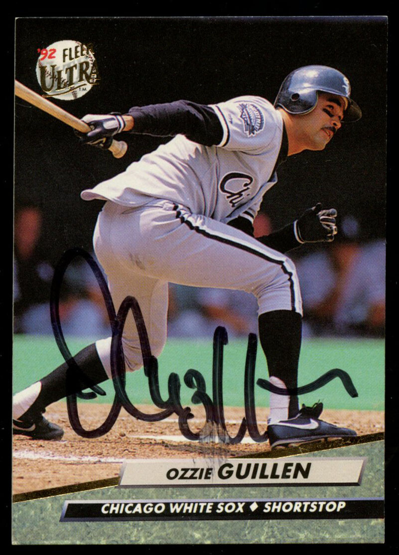 Ozzie Guillen #35 signed autograph auto 1992 Fleer ULTRA Baseball Card