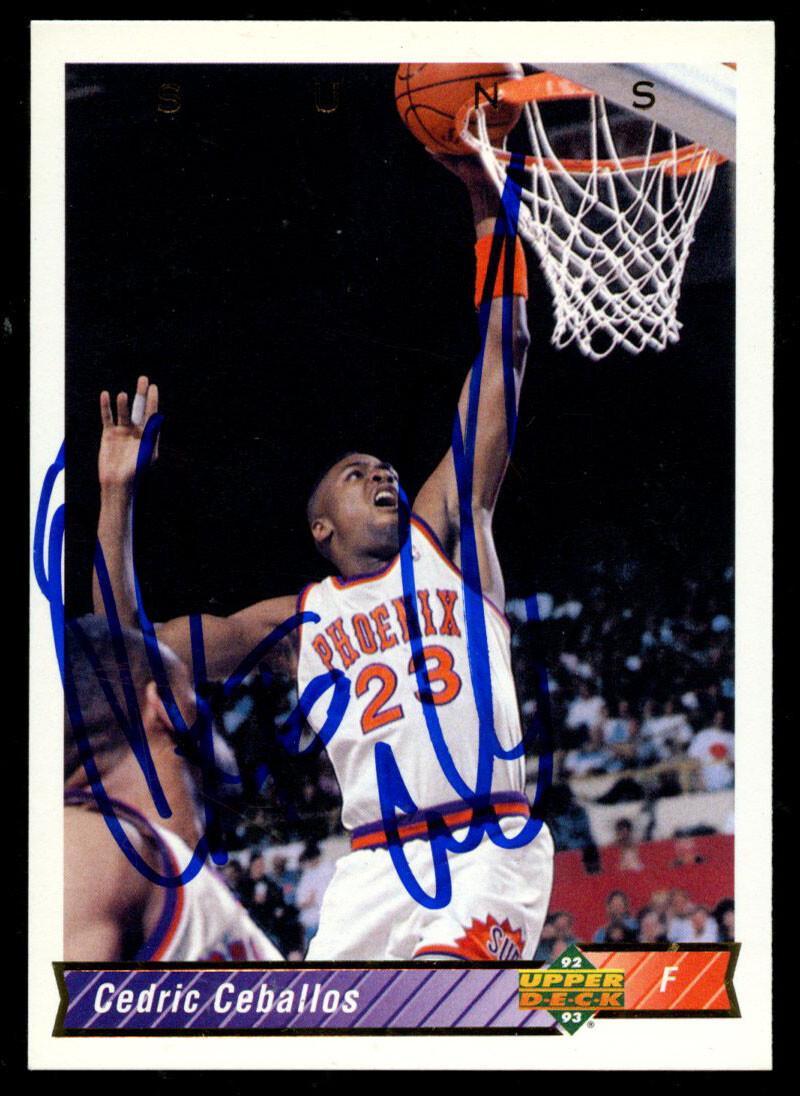 Cedric Ceballos #214 signed autograph auto 1992-93 Upper Deck Basketball Card