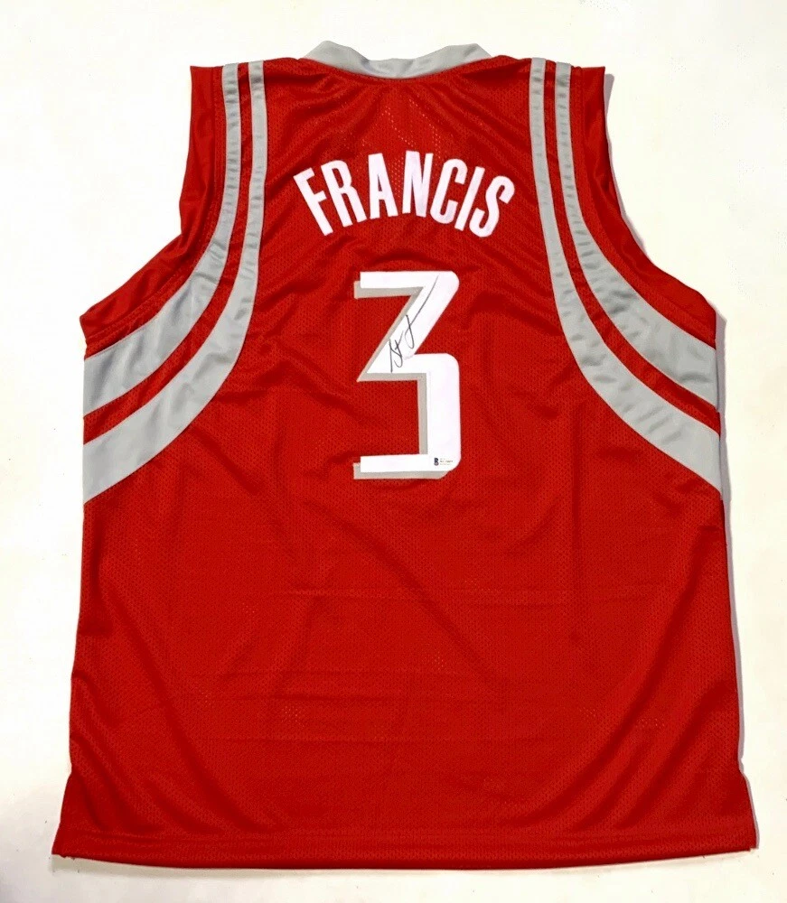 STEVE FRANCIS AUTOGRAPHED CUSTOM JERSEY (HOUSTON ROCKETS) - JSA COA!