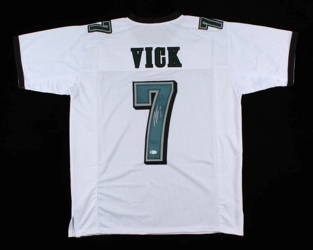 MICHAEL VICK AUTOGRAPHED CUSTOM JERSEY (PHILADELPHIA EAGLES) - BECKETT COA!