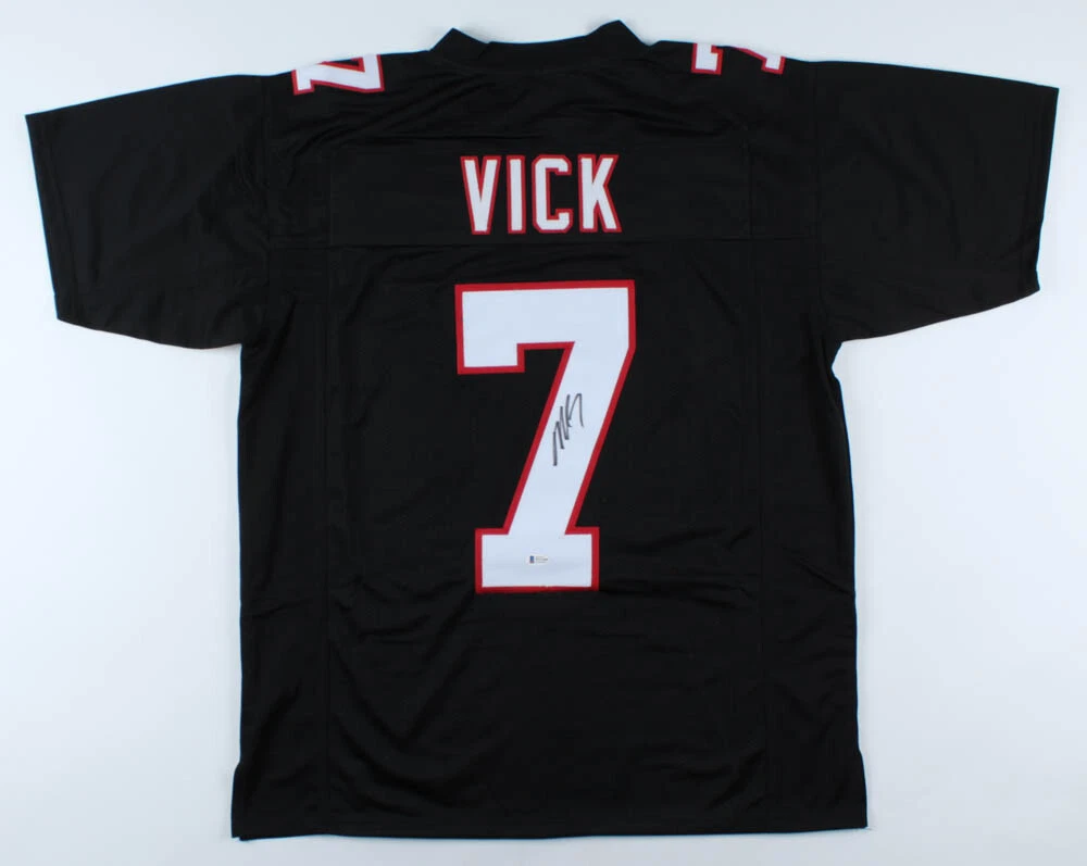 MICHAEL VICK AUTOGRAPHED CUSTOM JERSEY (ATLANTA FALCONS) - BECKETT COA!