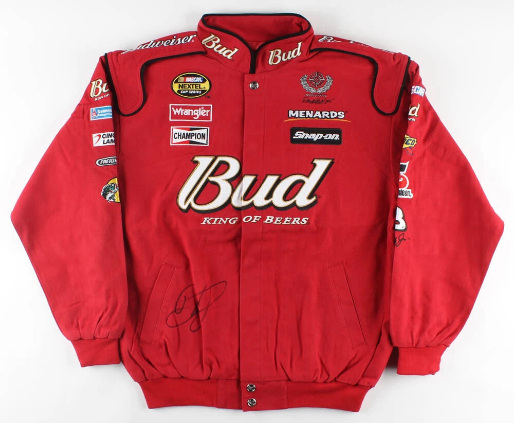 DALE EARNHARDT JR. AUTOGRAPHED CHASE AUTHENTIC BUDWEISER RACING JACKET W/ COA!